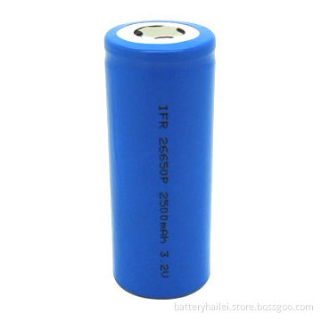 High Power 15C Discharge LiFePO4 Battery 26650 with 2,300mAh Capacity and 3.2V Voltages